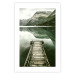 Poster Silence - landscape of a lake with a wooden pier against mountains and sky 130294 additionalThumb 25