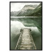 Poster Silence - landscape of a lake with a wooden pier against mountains and sky 130294 additionalThumb 16