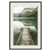 Poster Silence - landscape of a lake with a wooden pier against mountains and sky 130294 additionalThumb 19