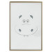 Poster Happy Hippo - animal with a funny face on a solid gray background 130694 additionalThumb 19
