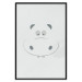 Poster Happy Hippo - animal with a funny face on a solid gray background 130694 additionalThumb 17