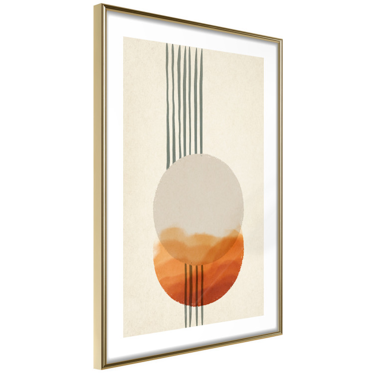 Wall Poster East Euphoria - circles and stripes on a beige background in an abstract motif 131794 additionalImage 7