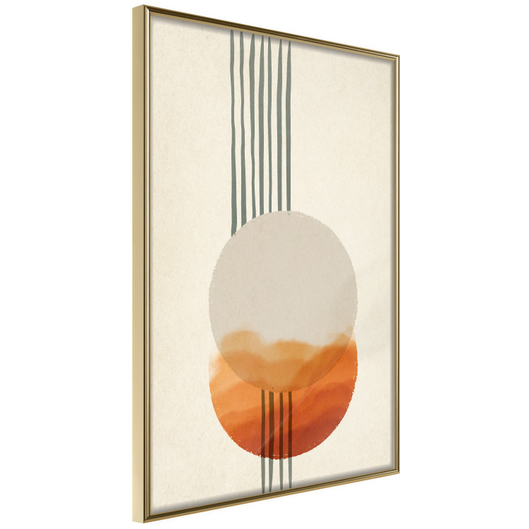 Wall Poster East Euphoria - circles and stripes on a beige background in an abstract motif 131794 additionalImage 12