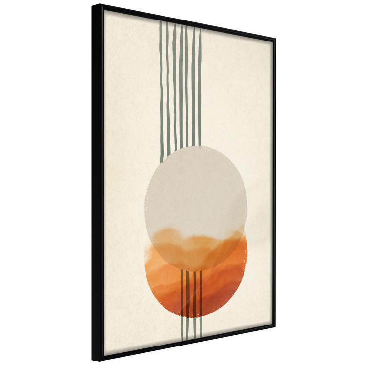 Wall Poster East Euphoria - circles and stripes on a beige background in an abstract motif 131794 additionalImage 11