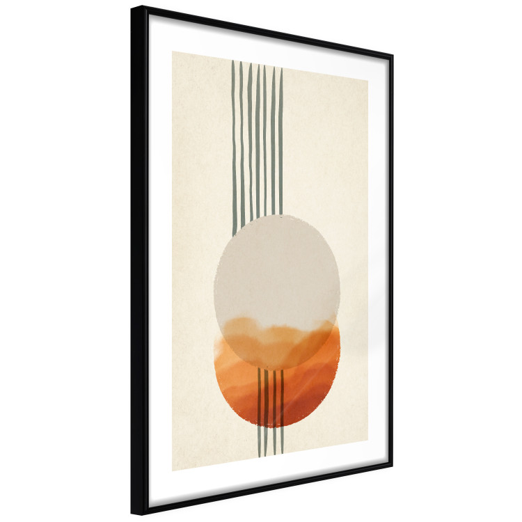 Wall Poster East Euphoria - circles and stripes on a beige background in an abstract motif 131794 additionalImage 6