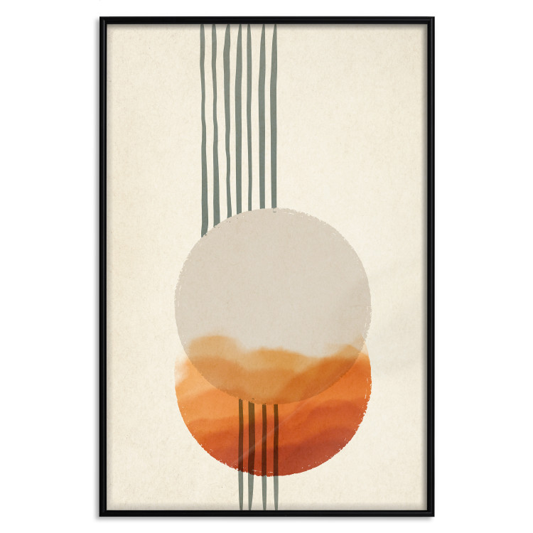 Wall Poster East Euphoria - circles and stripes on a beige background in an abstract motif 131794 additionalImage 16