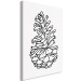 Canvas Art Print Forest Scent (1-piece) Vertical - natural pine cone in lineart style 131894 additionalThumb 2