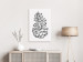 Canvas Art Print Forest Scent (1-piece) Vertical - natural pine cone in lineart style 131894 additionalThumb 3