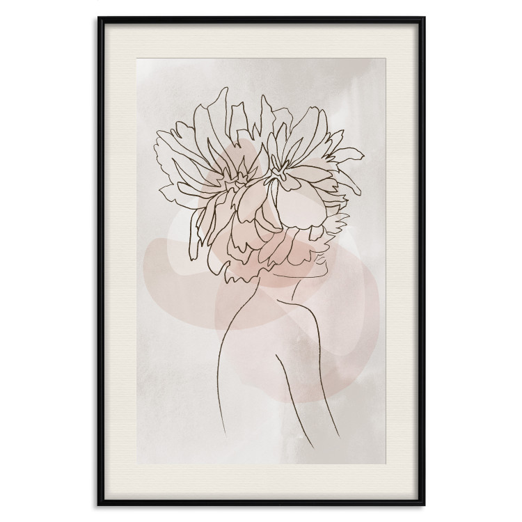 Wall Poster Sophie's Flowers - abstract line art of a woman with flowers on her head 132094 additionalImage 19