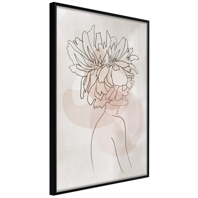 Wall Poster Sophie's Flowers - abstract line art of a woman with flowers on her head 132094 additionalImage 11