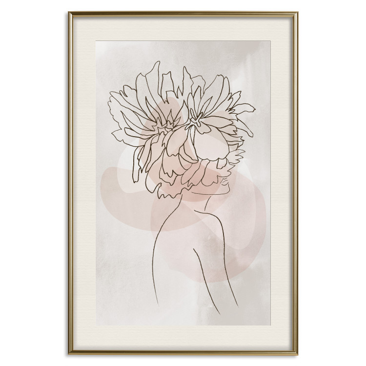 Wall Poster Sophie's Flowers - abstract line art of a woman with flowers on her head 132094 additionalImage 20