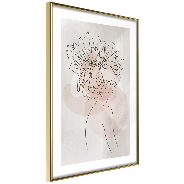 Wall Poster Sophie's Flowers - abstract line art of a woman with flowers on her head 132094 additionalImage 9