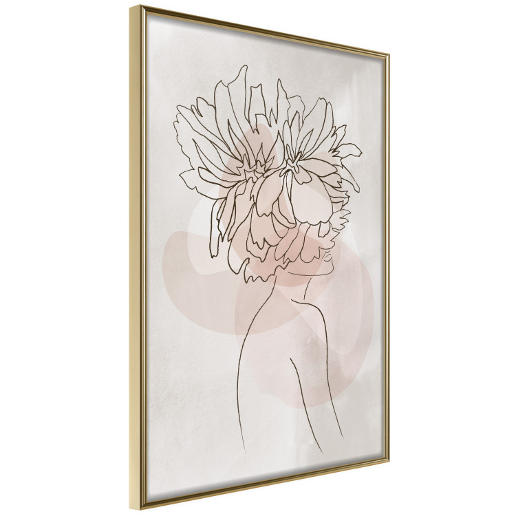 Wall Poster Sophie's Flowers - abstract line art of a woman with flowers on her head 132094 additionalImage 12