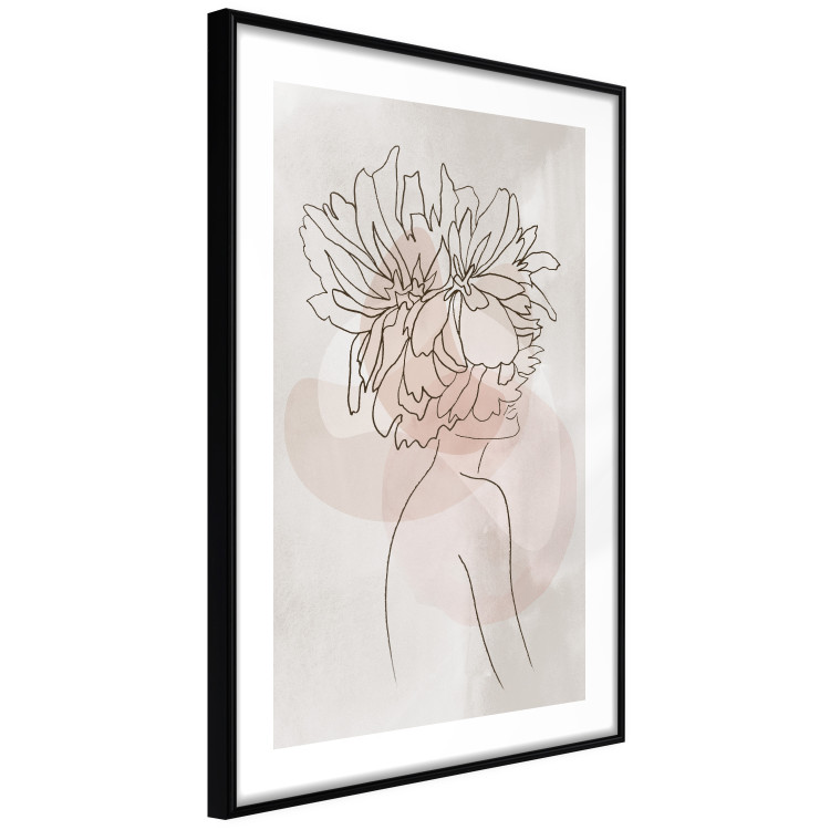 Wall Poster Sophie's Flowers - abstract line art of a woman with flowers on her head 132094 additionalImage 8