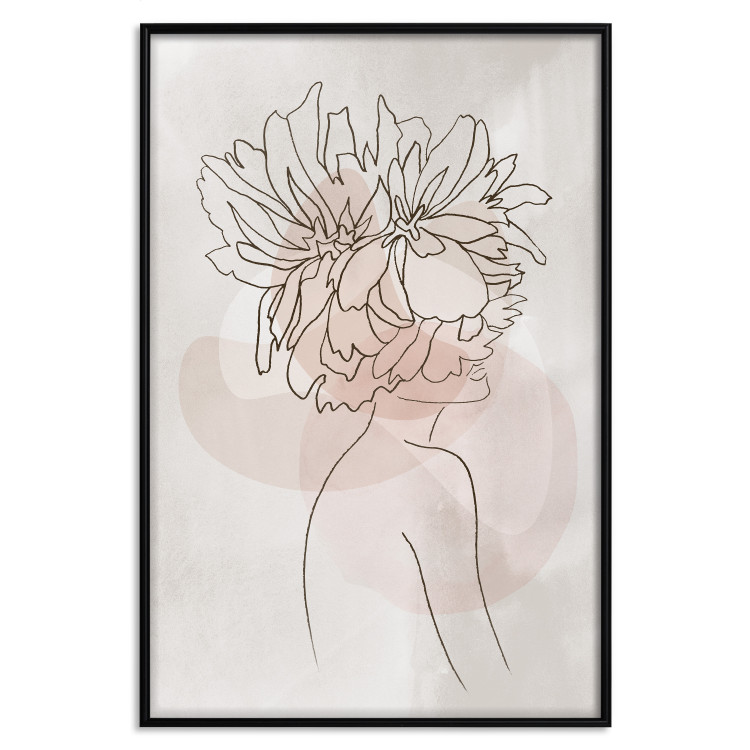 Wall Poster Sophie's Flowers - abstract line art of a woman with flowers on her head 132094 additionalImage 16