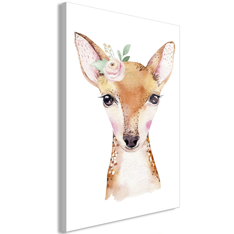 Canvas Print Forest Doe- a colorful animal theme inspired by fairy tales 135694 additionalImage 2