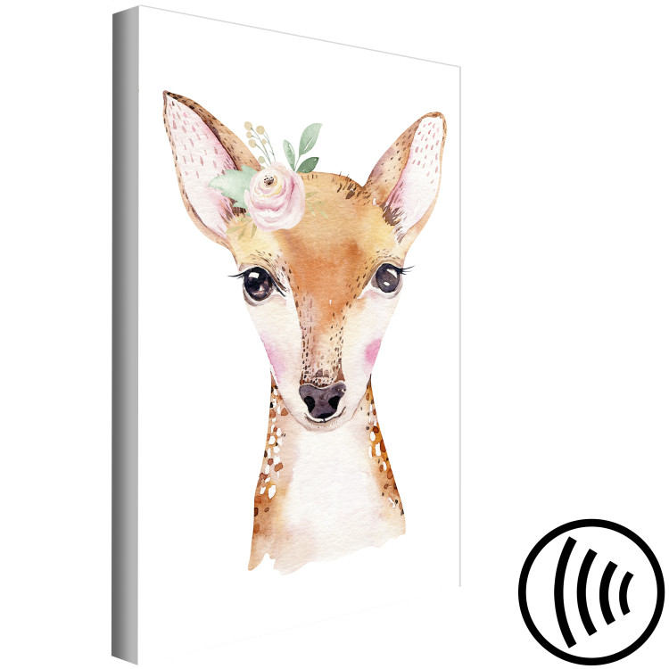 Canvas Print Forest Doe- a colorful animal theme inspired by fairy tales 135694 additionalImage 6