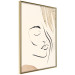 Poster Senna Curtain - delicate lineart with a woman's face on a beige background 137494 additionalThumb 10