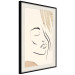 Poster Senna Curtain - delicate lineart with a woman's face on a beige background 137494 additionalThumb 8