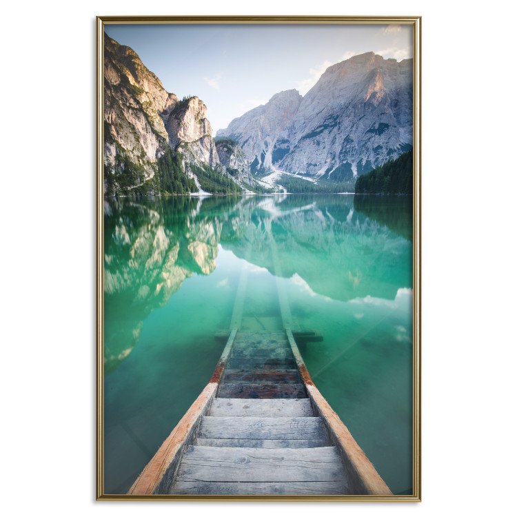 Wall Poster Beginning of Adventure - landscape of a azure lake against high mountains 138794 additionalImage 21