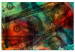 Canvas Dirty Money (1-piece) Wide - colorful abstraction with banknotes 142794