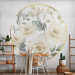 Wall Mural Rose circle - romantic flowers in beige tones with paint effect 143394 additionalThumb 4