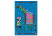 Paint by number Green Giraffe at Night - Tall Animal With a Man Against a Dark Background 144094 additionalThumb 3