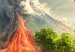 Wall Mural Realistic Dinosaurs - Reptiles Against the Backdrop of a Landscape With a Volcano and a Waterfall 145494 additionalThumb 7