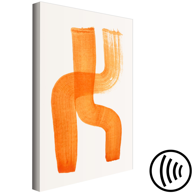 Canvas Art Print Abstract Composition (1-piece) - duet of orange shapes 149694 additionalImage 6