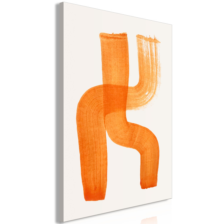 Canvas Art Print Abstract Composition (1-piece) - duet of orange shapes 149694 additionalImage 2