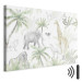 Canvas Art Print Tropical Safari - Wild Animals in Green-Pastel Colors 151194 additionalThumb 8