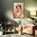 Poster Subtle Portrait - Frida Kahlo on a Blurred Background Full of Flowers 152194 additionalThumb 11