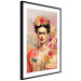 Poster Subtle Portrait - Frida Kahlo on a Blurred Background Full of Flowers 152194 additionalThumb 7