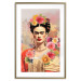 Poster Subtle Portrait - Frida Kahlo on a Blurred Background Full of Flowers 152194 additionalThumb 19