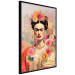 Poster Subtle Portrait - Frida Kahlo on a Blurred Background Full of Flowers 152194 additionalThumb 5