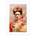 Poster Subtle Portrait - Frida Kahlo on a Blurred Background Full of Flowers 152194 additionalThumb 15