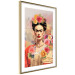 Poster Subtle Portrait - Frida Kahlo on a Blurred Background Full of Flowers 152194 additionalThumb 8
