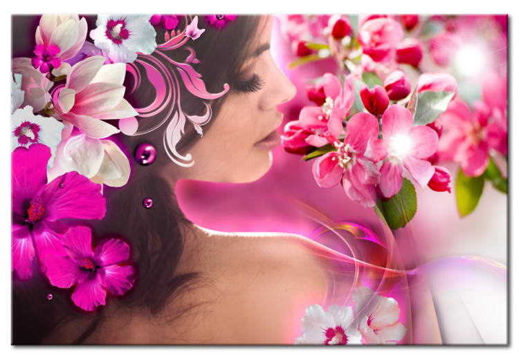 Canvas Woman and flowers 58894