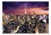 Photo Wallpaper Evening in New York - Nighttime Architecture with Illuminated Skyscrapers 61494 additionalThumb 1
