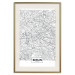 Wall Poster Berlin Map - black and white map of the capital of Germany on a solid background 114405 additionalThumb 19