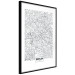 Wall Poster Berlin Map - black and white map of the capital of Germany on a solid background 114405 additionalThumb 13