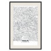 Wall Poster Berlin Map - black and white map of the capital of Germany on a solid background 114405 additionalThumb 18
