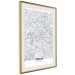 Wall Poster Berlin Map - black and white map of the capital of Germany on a solid background 114405 additionalThumb 2