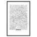 Wall Poster Berlin Map - black and white map of the capital of Germany on a solid background 114405 additionalThumb 17