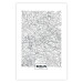 Wall Poster Berlin Map - black and white map of the capital of Germany on a solid background 114405 additionalThumb 19
