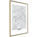 Wall Poster Berlin Map - black and white map of the capital of Germany on a solid background 114405 additionalThumb 6