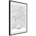 Wall Poster Berlin Map - black and white map of the capital of Germany on a solid background 114405 additionalThumb 3