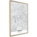 Wall Poster Berlin Map - black and white map of the capital of Germany on a solid background 114405 additionalThumb 14
