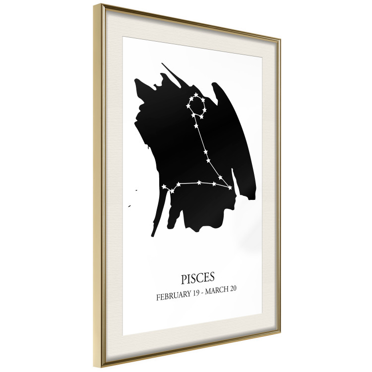 Wall Poster Zodiac signs: Pisces - star constellation with English texts 114805 additionalImage 2