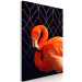 Canvas Expressive Bird (1-part) - Flamingo Against Geometric Figures 115305 additionalThumb 2